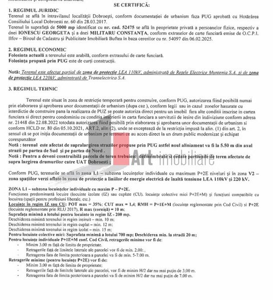 Dobroesti, Bucuresti, teren tripla deschidere.